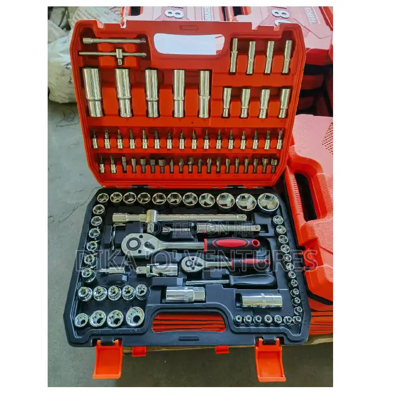 Auto Repair Tool Set 108-Piece Galvanized Set With Hard Case Hand