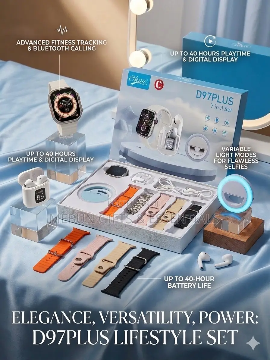 D97plus 7in3 Set of Watch With Earpod and Mini Light