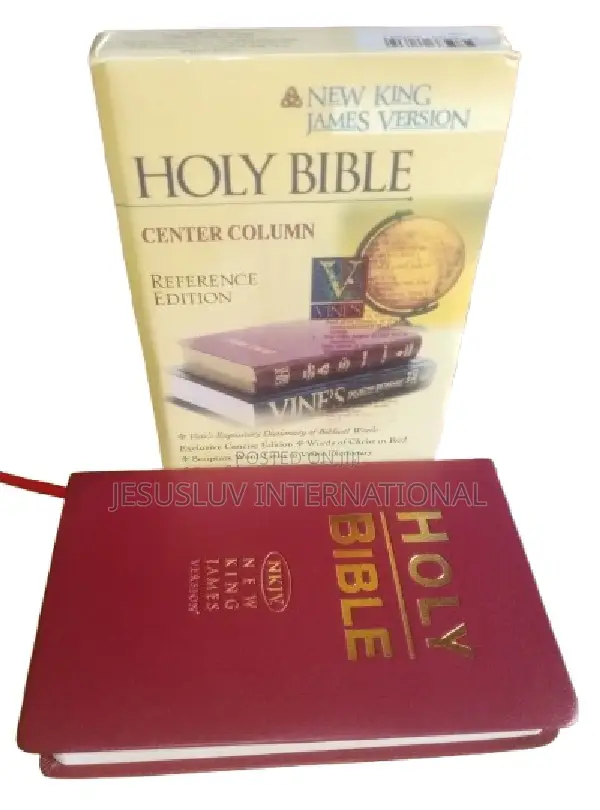 Holy Bible NKJV Center Column Reference Edition, Wine- Leathersoft
