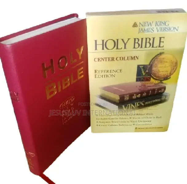 Holy Bible NKJV Center Column Reference Edition, Wine- Leathersoft