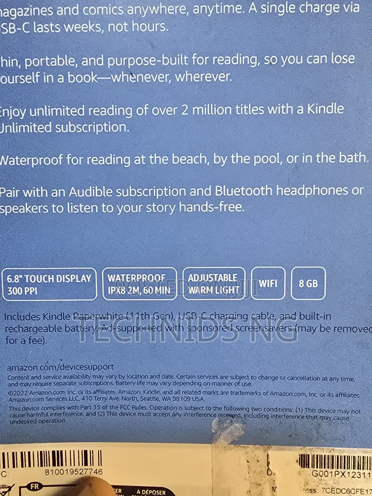 New Amazon Kindle Paperwhite 8 GB Black