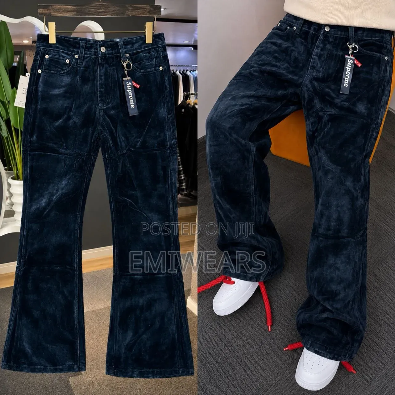 Premium Brown Stacked Flare Jeans | Supreme Style | Trendy Streetwear