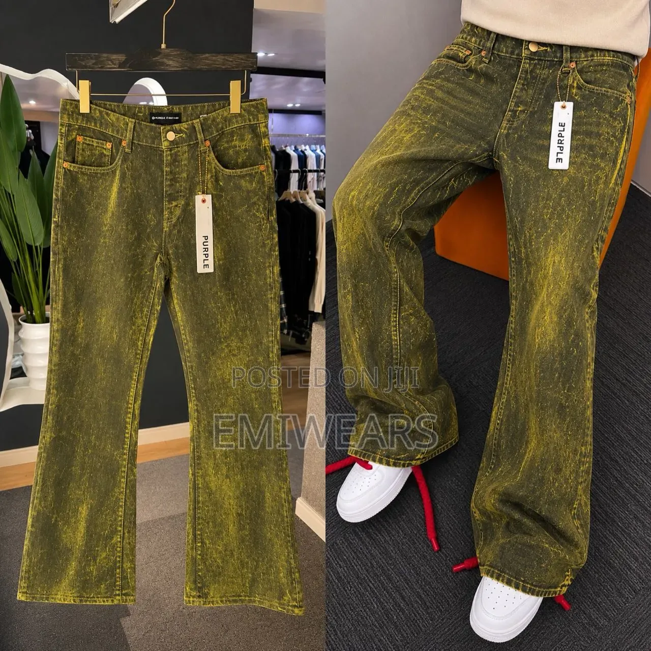 Premium Brown Stacked Flare Jeans | Supreme Style | Trendy Streetwear
