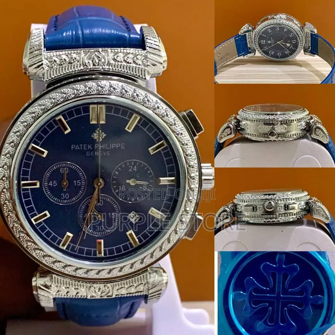 Patek Philippe "Double-Face" Watch With Chronograph Leather Strap