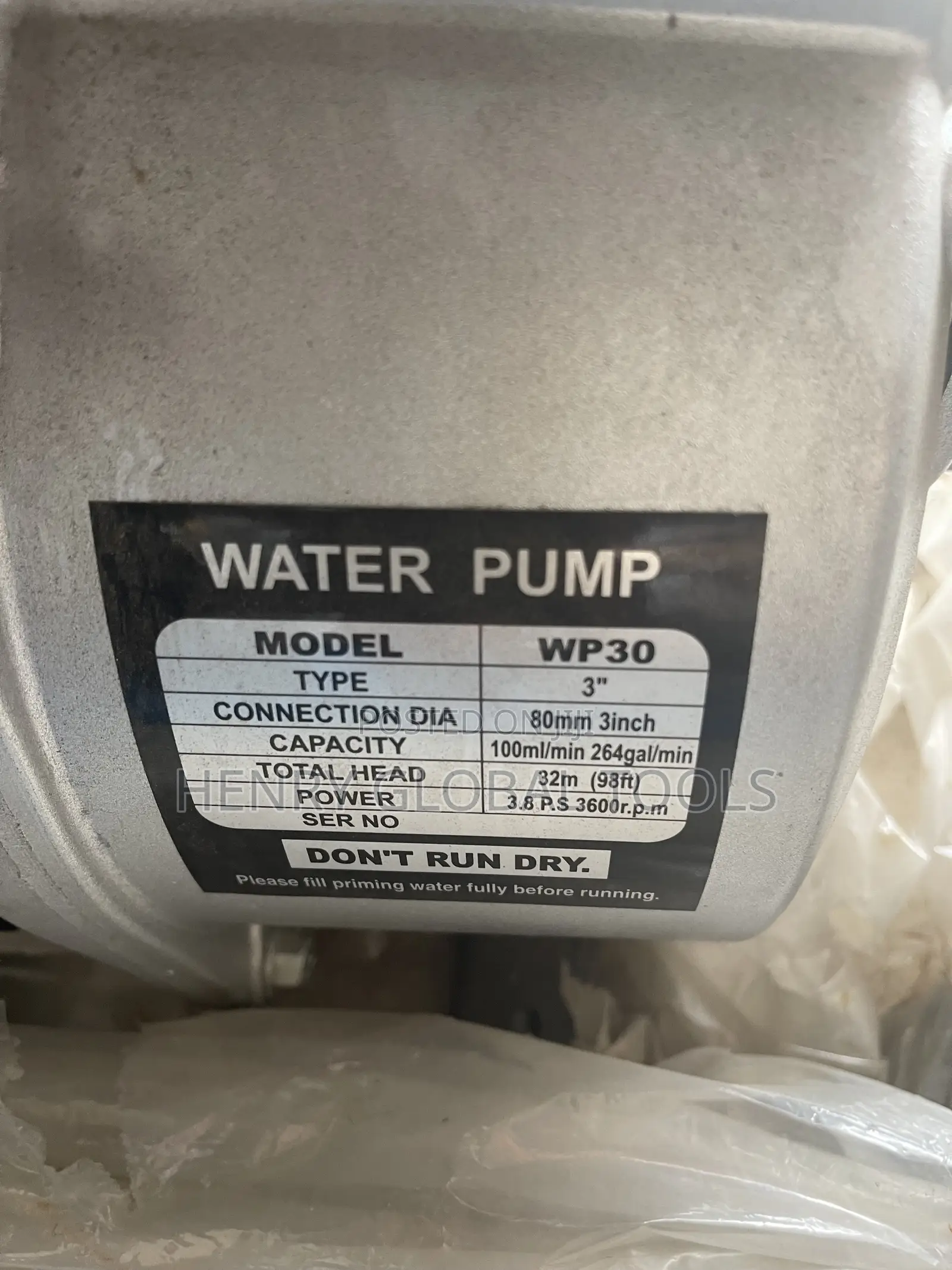 Wd30 3” Patrol Industrial Water Pump Machine
