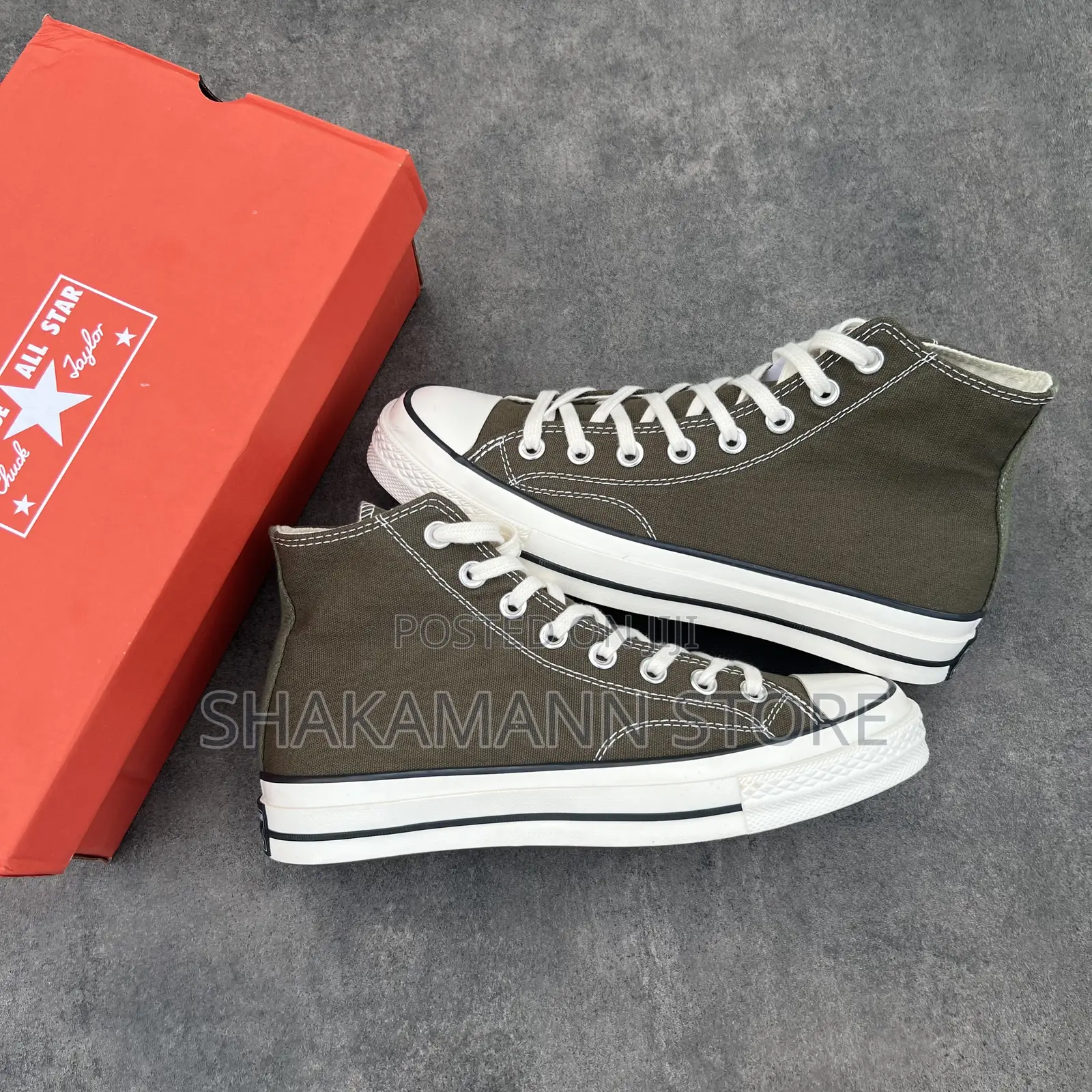 Original Converse Olive and White Sole