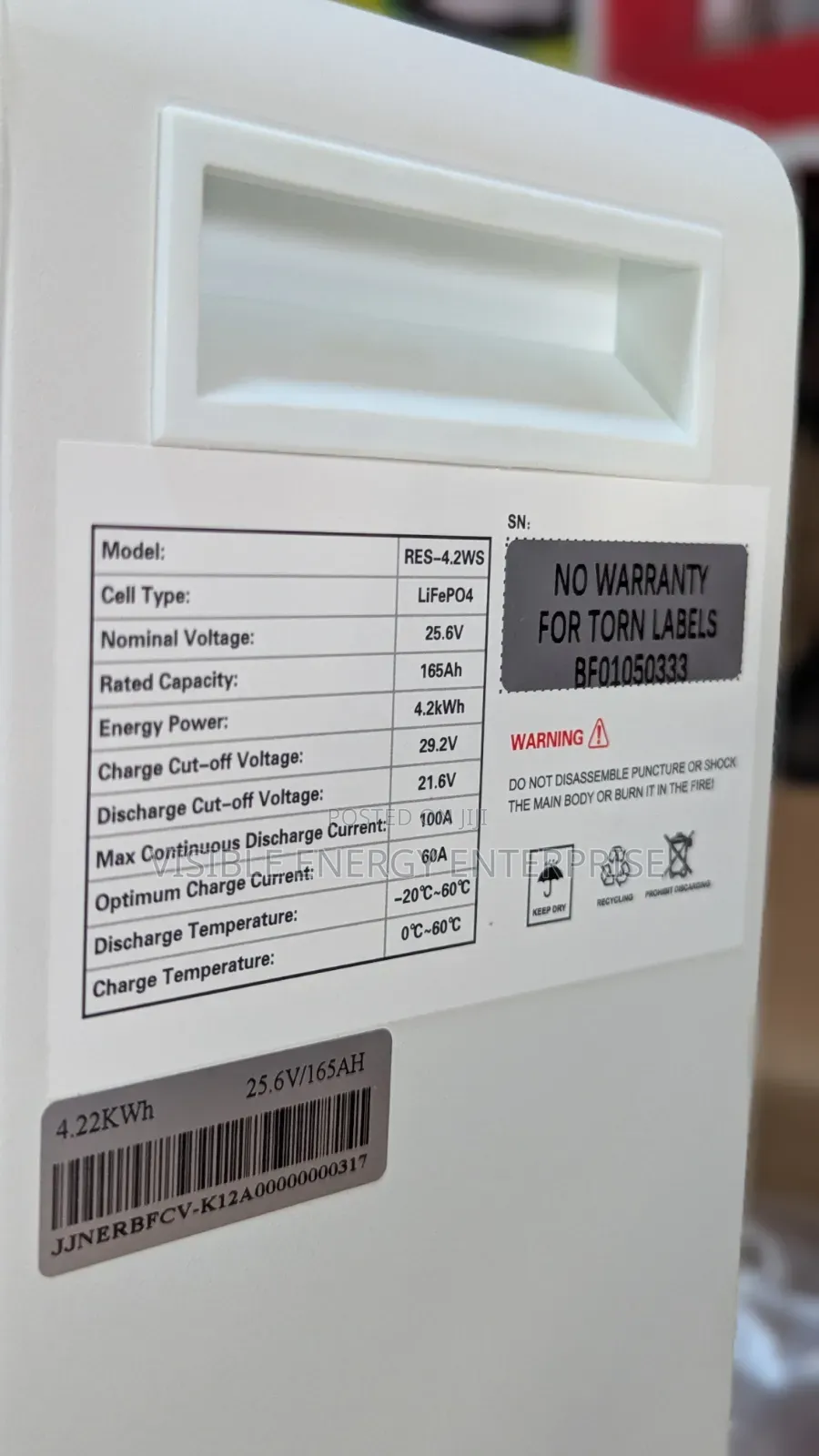 Hyper Power 4.2kwh 25.6v Lithium Iron Phosphate {Lifepo4}Battery.