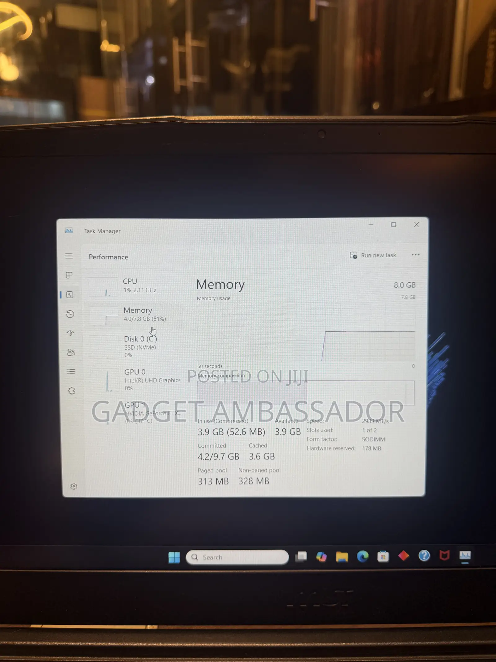 Laptop MSI GF65 Thin 10UE 8GB Intel Core i5 SSD 256GB