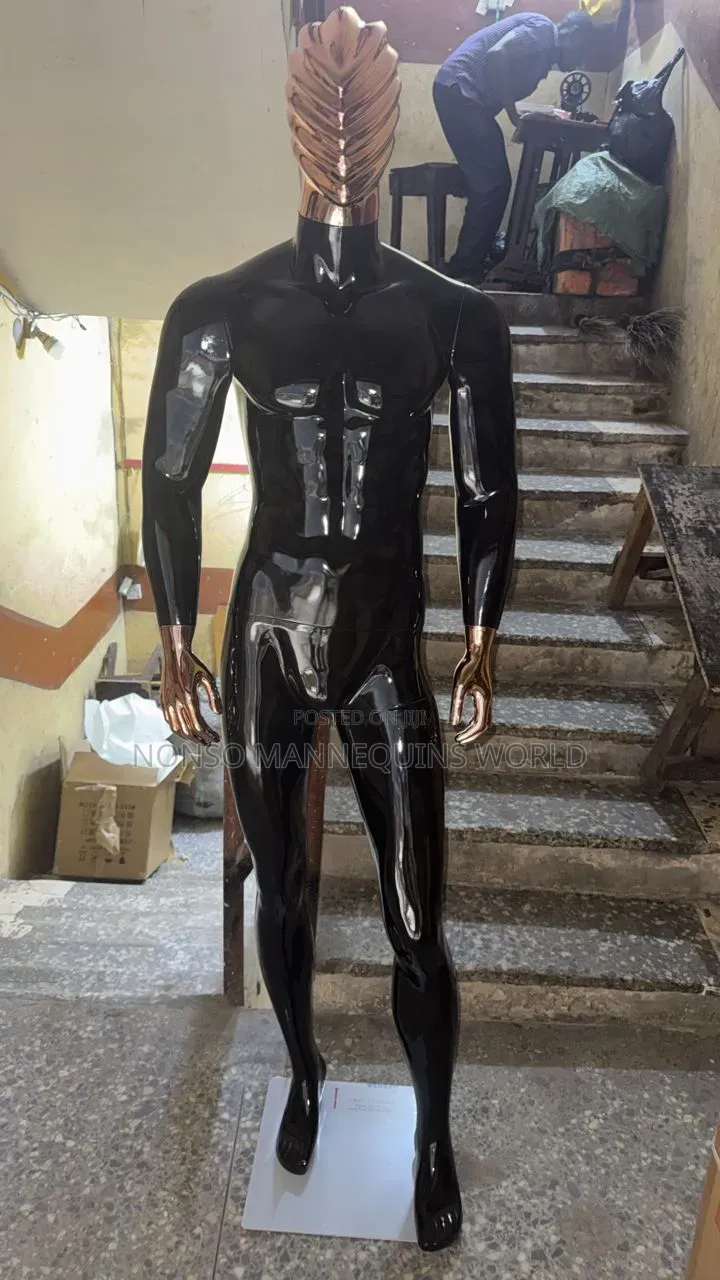 Brand New Male Black and Rose Gold Spider Head Male Mannequin