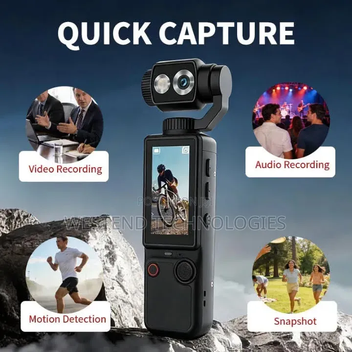 Q-8 Ultra Hd Pocket Vlogging Camera With Ai Face/Object Tracking