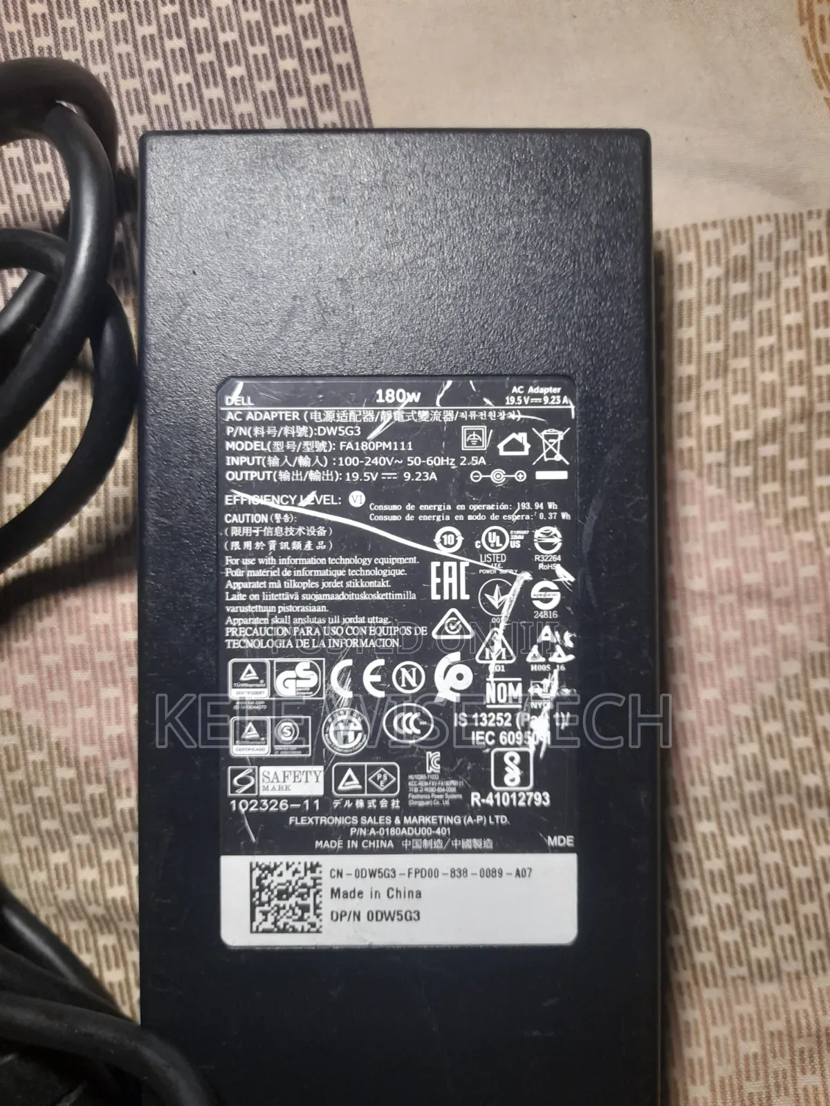U.K Used 65watts Dell Type C Complete Charger.