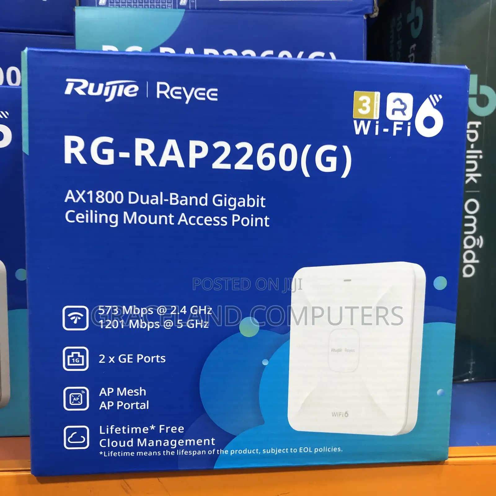 Ruijie Reyee Rg-Rap2260(G) Wi-Fi 6 Ax1800 Ceiling Mount Access Point