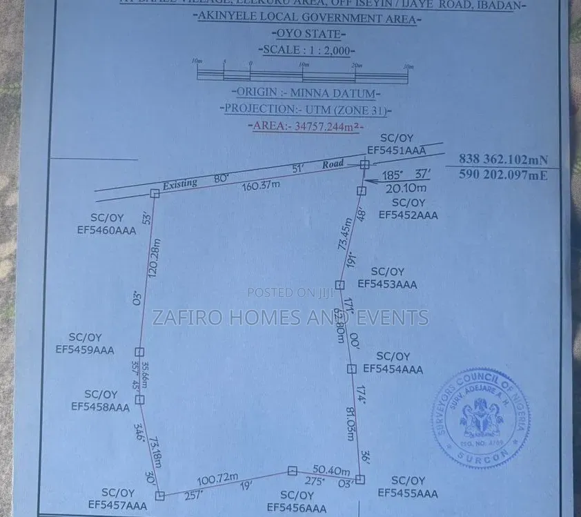 10 Acres of Farmland at Baake Village Elekuru Off Moniya-Iseyin Road