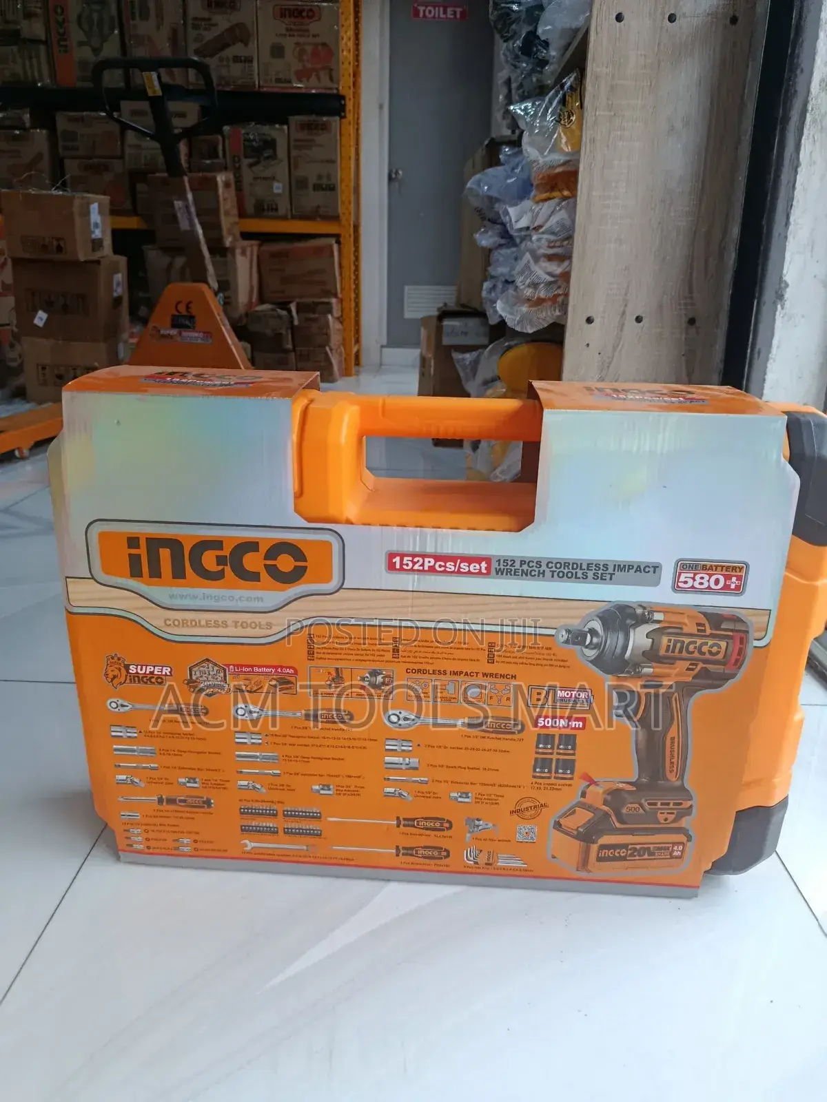 Ingco 152pcs Cordless Impact Wrench Tool Set 20v | Hkthp31521
