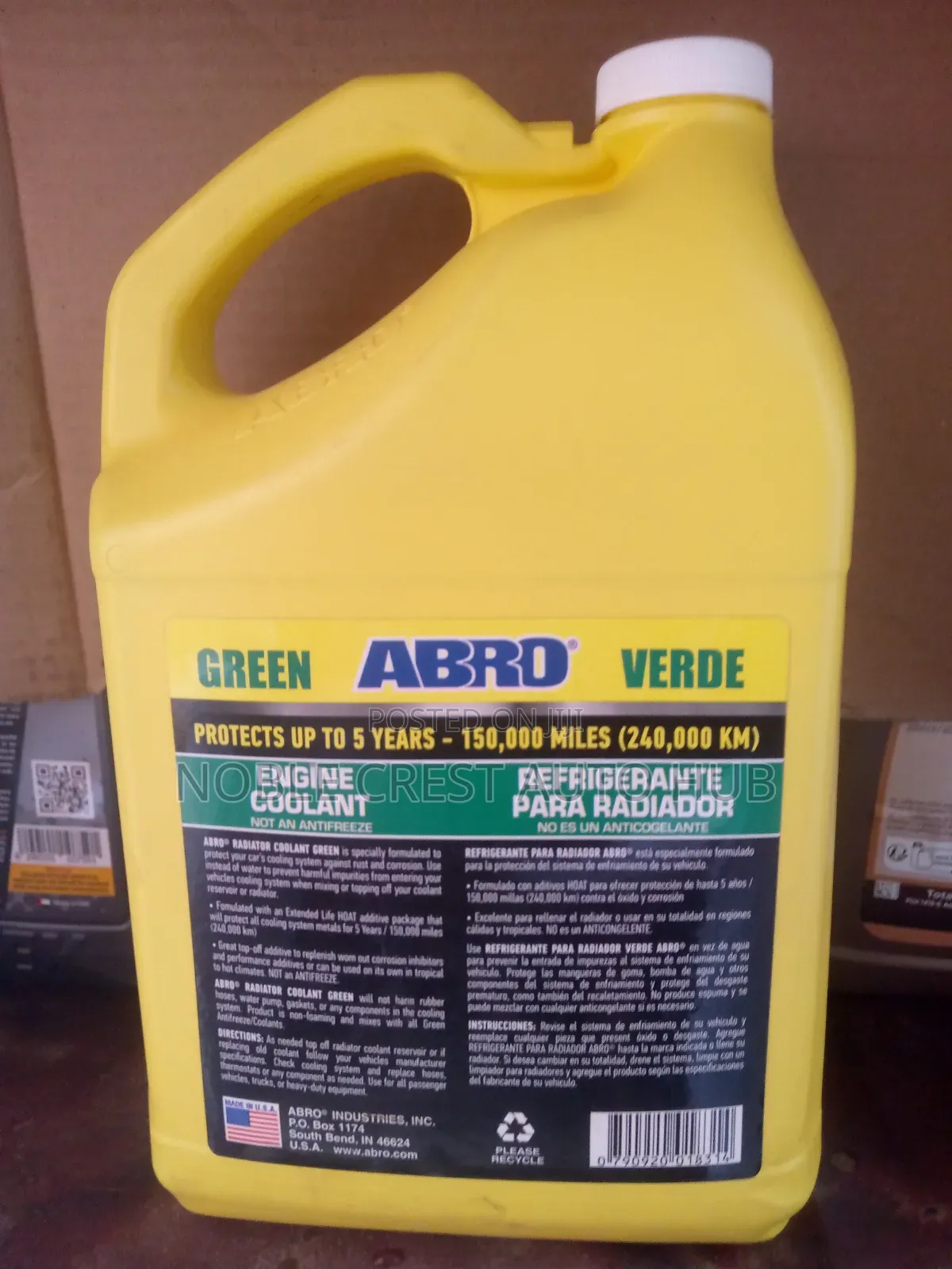 Abro Radiator Coolant Green Verde