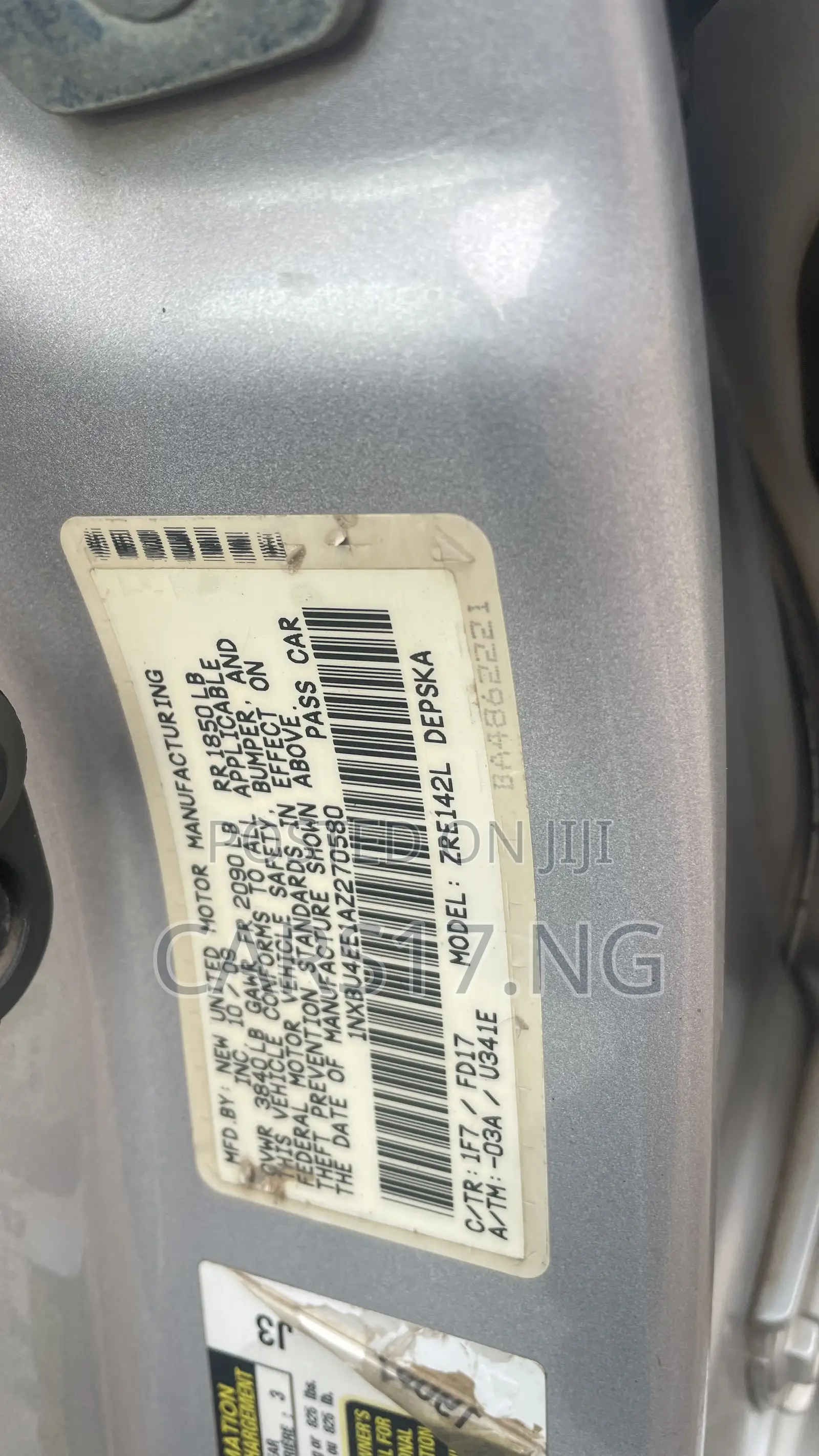 Toyota Corolla 2010 Silver