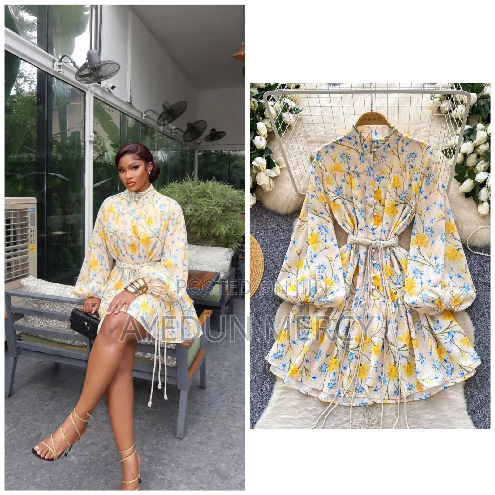 Flower Short Gown