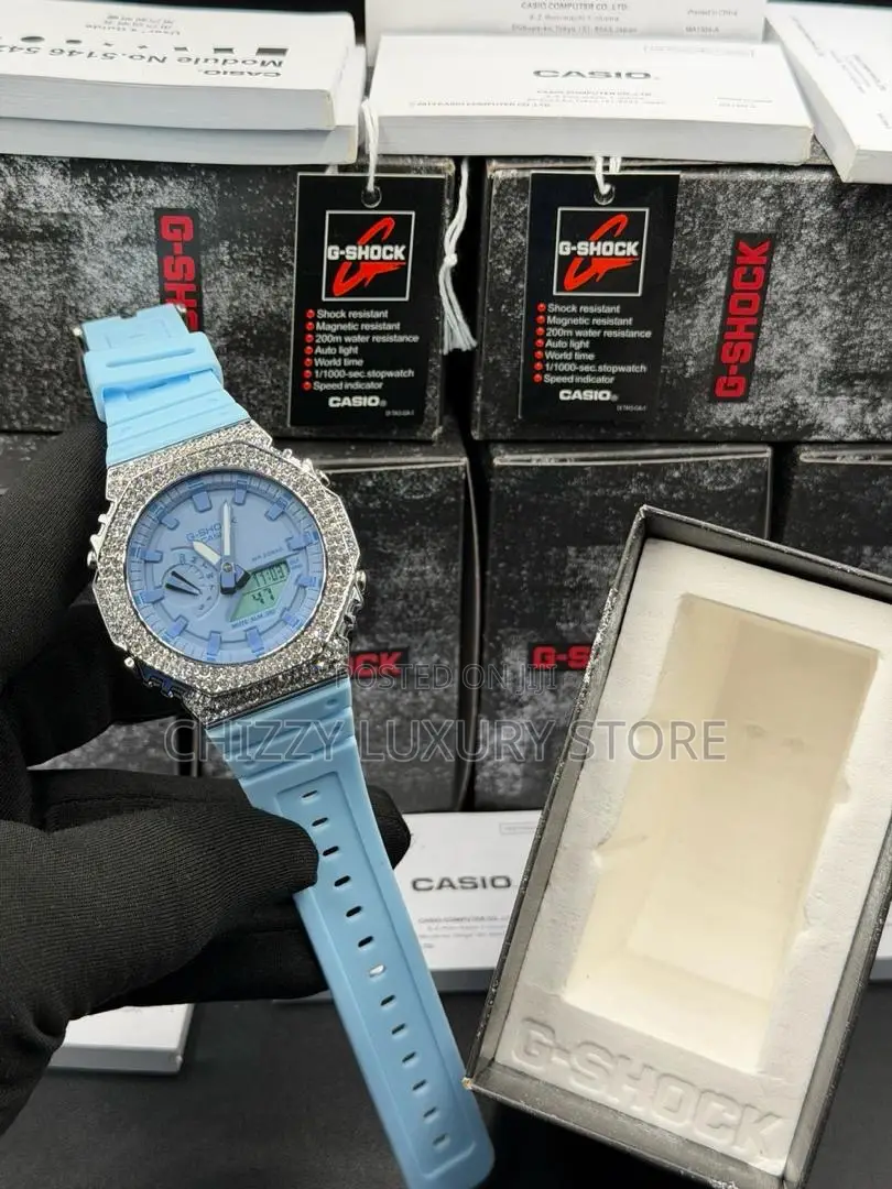 G-Shock Casio Quality Luxury Men Iced Face Wristwatch