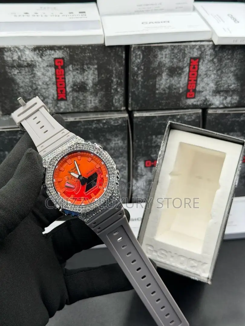 G-Shock Casio Quality Luxury Men Iced Face Wristwatch