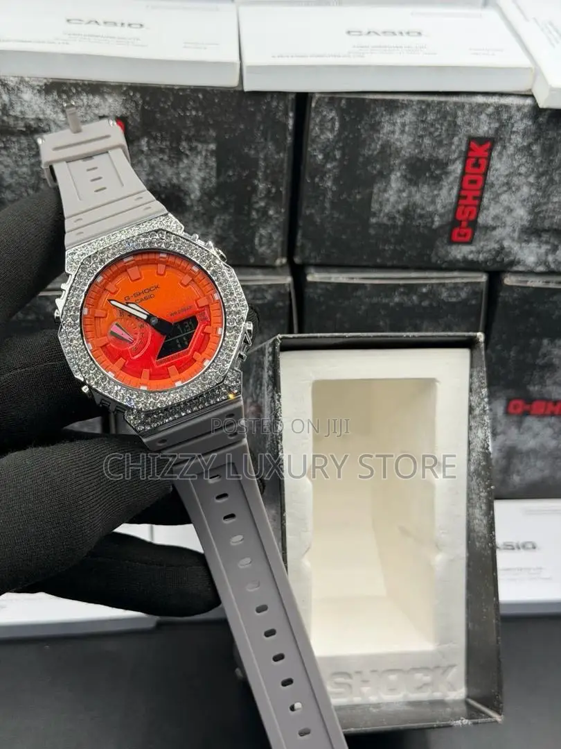 G-Shock Casio Quality Luxury Men Iced Face Wristwatch