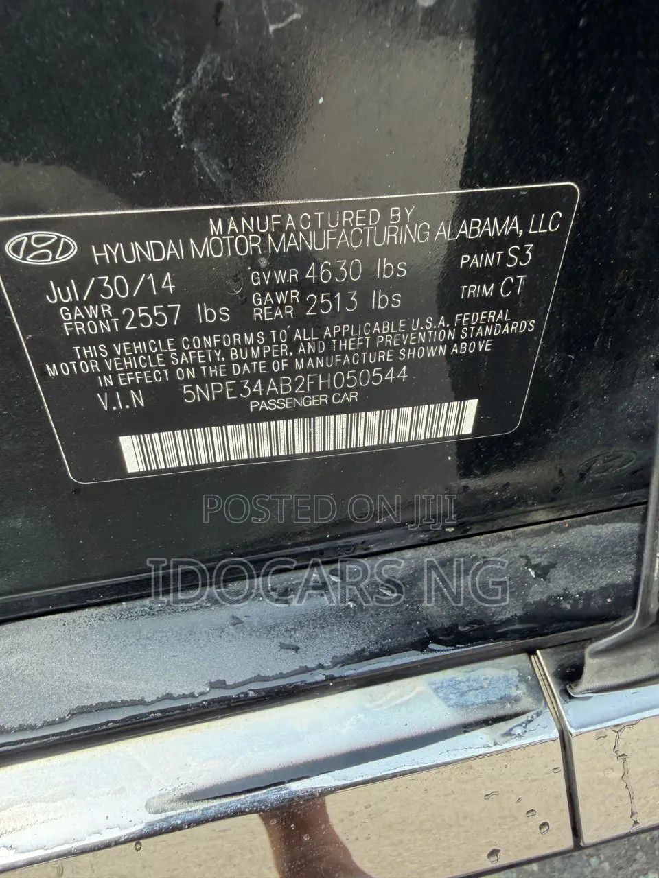 Hyundai Sonata Sport 2.0T Sedan FWD (2.0L 4cyl 6A) 2016 Black