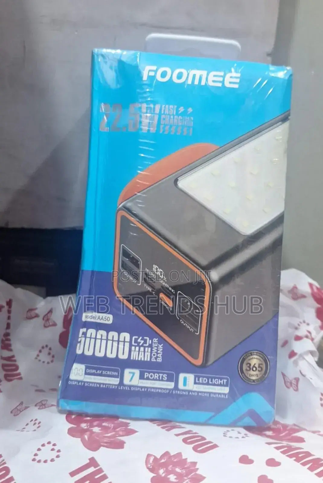 Foomee 50000mah 22.5w Fast Charging Powerbank, Type-C+Led Light (Aa50)