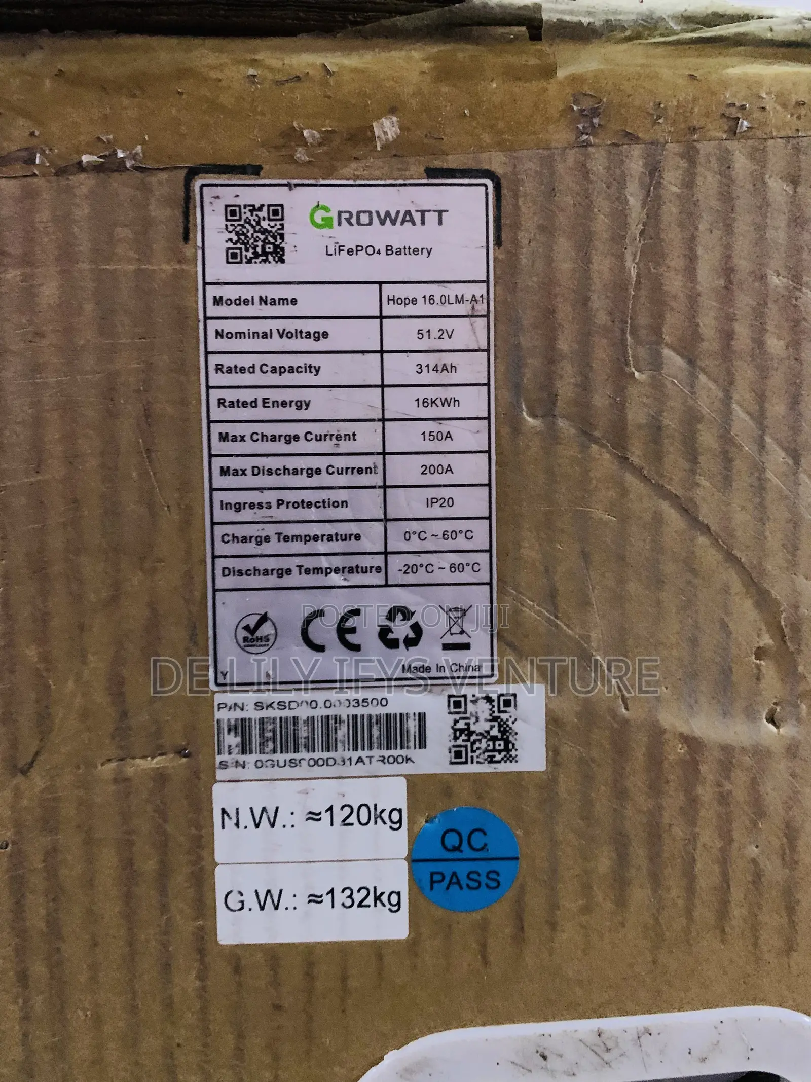 Growatt Lithium Battery 16kwh