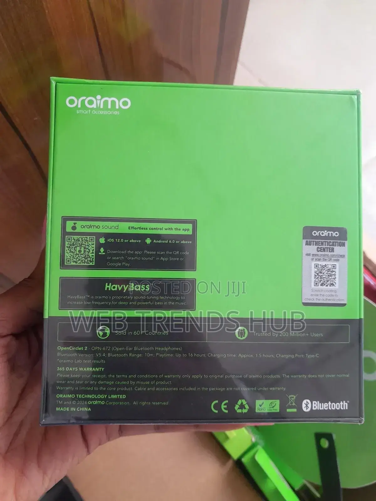 Original Oraimo Opencirclet 2 Opn-672 Open-Ear Sports Headphones