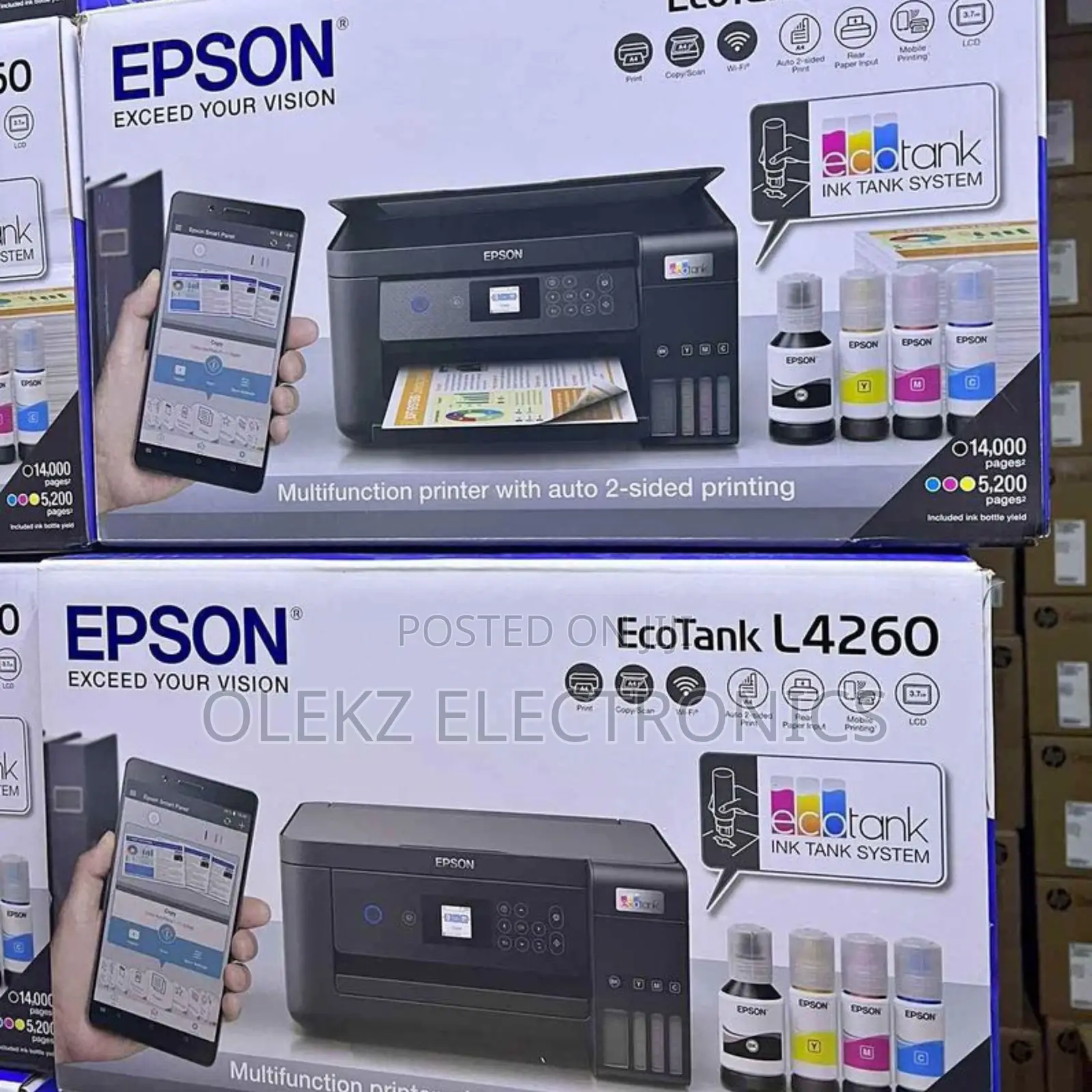 Epson Ecotank L4260 A4 4in1 Brand New Colour Inkjet Printer