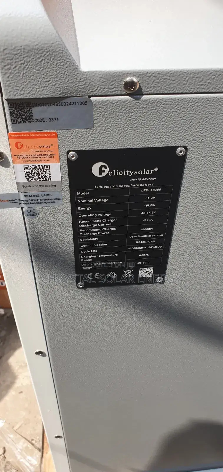 15kwh Felicity Lithium Battery