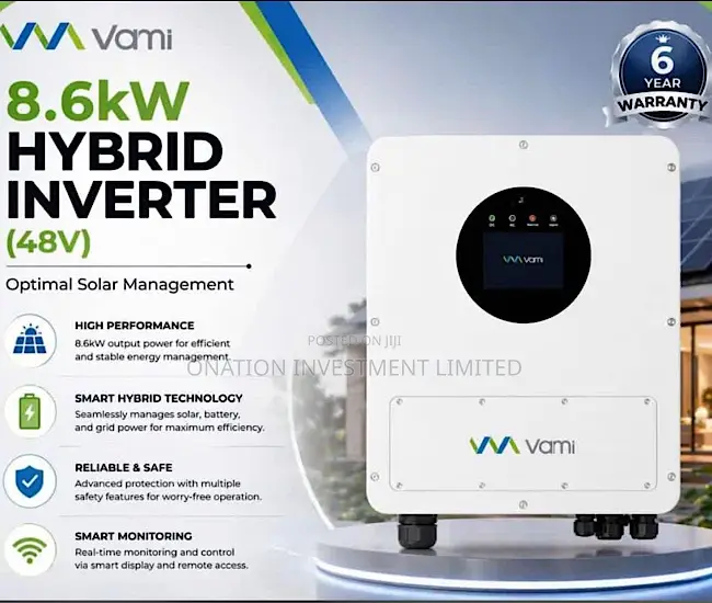 8.6kw 48v Vami Hybrid Inverter – 13,200w Pv Input Capacity