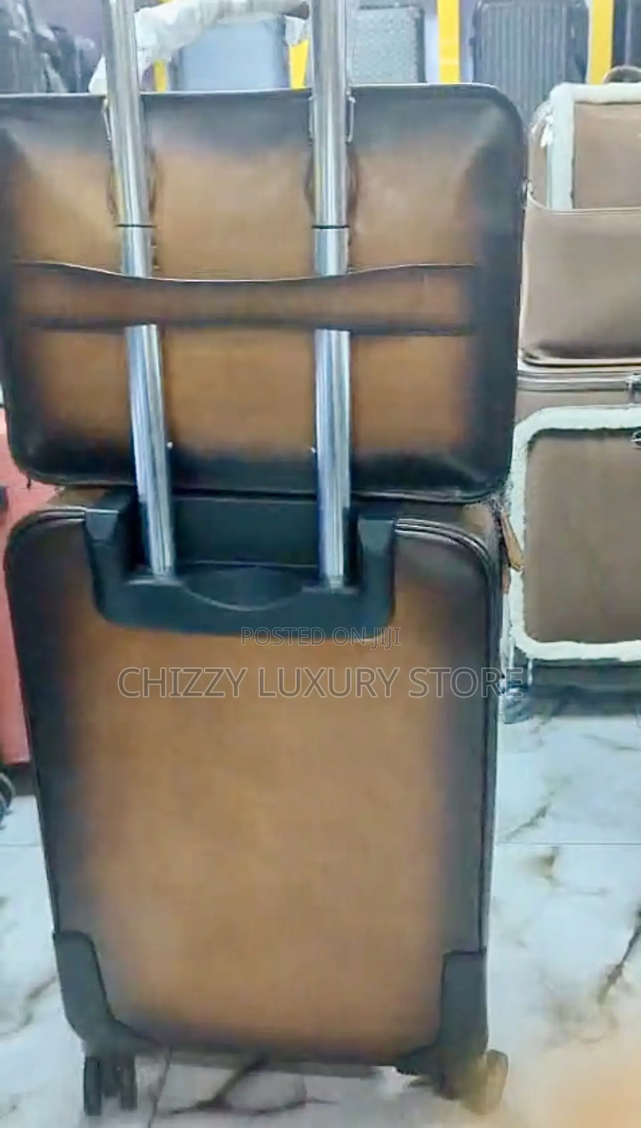 Berluti High Quality Luxury Genuine Leather Travel Luggage