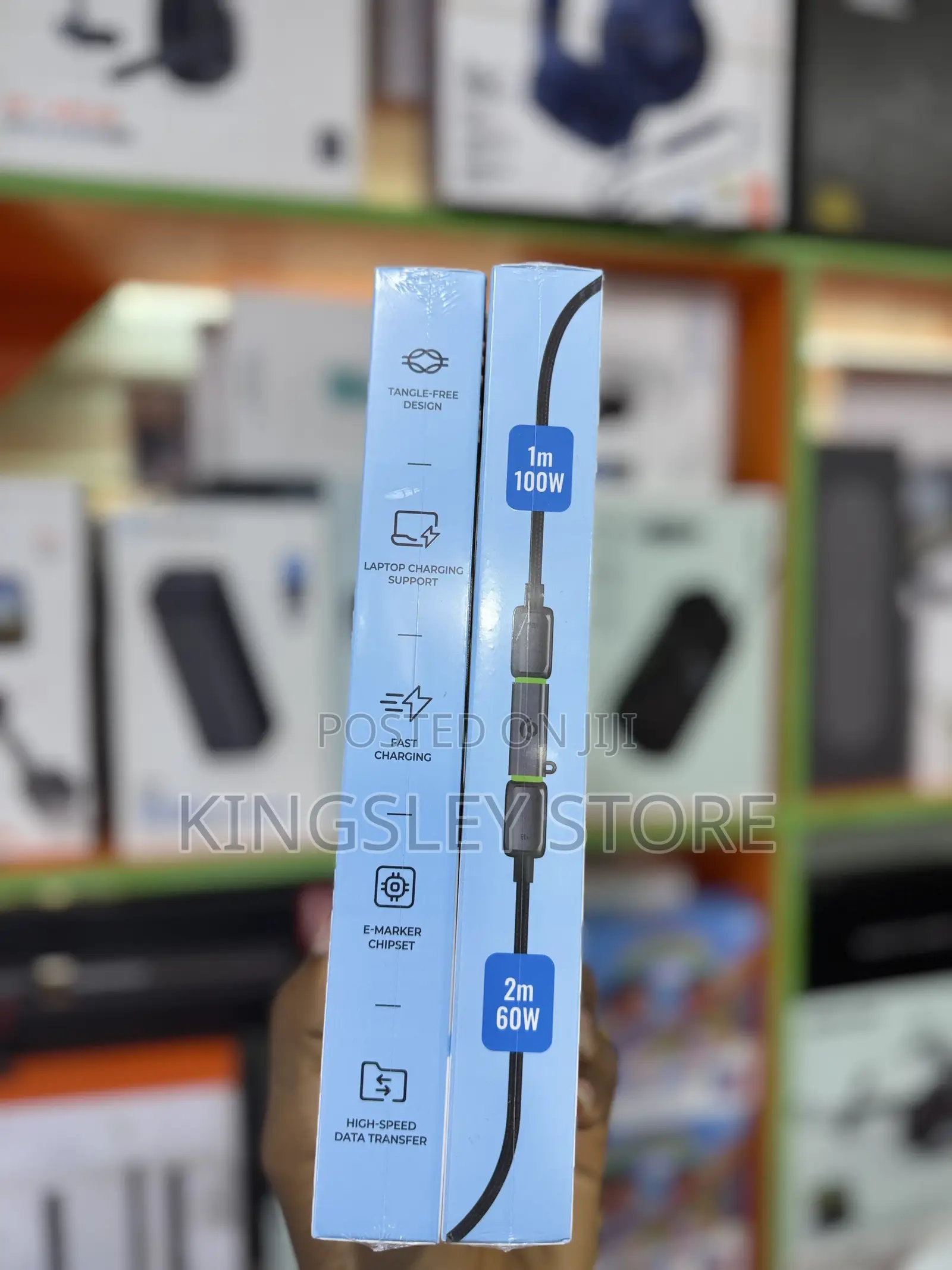 Powerology Argos Dual Usb-C Cables With Connector - Grey
