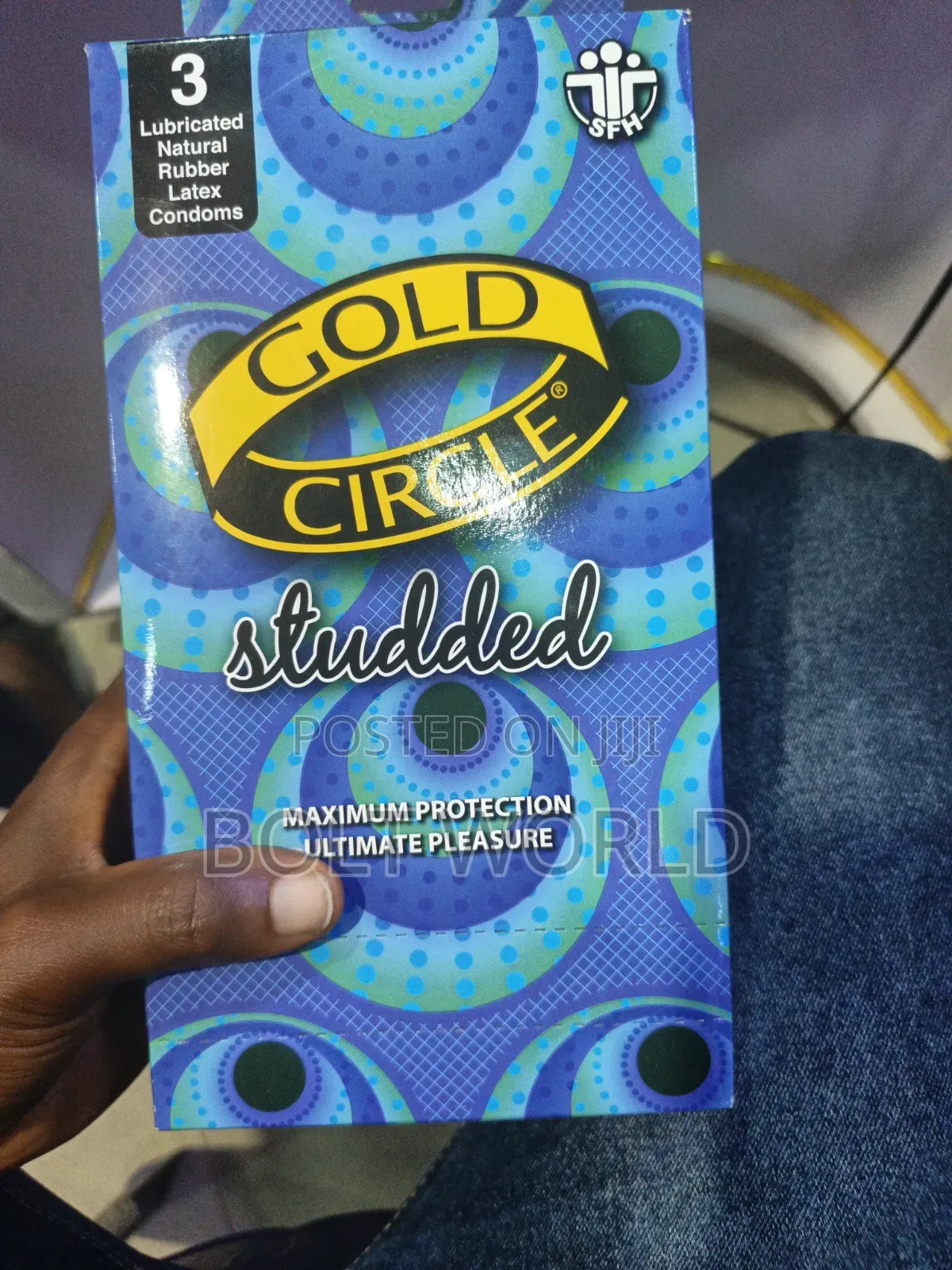 Gold Circle Studded Condom