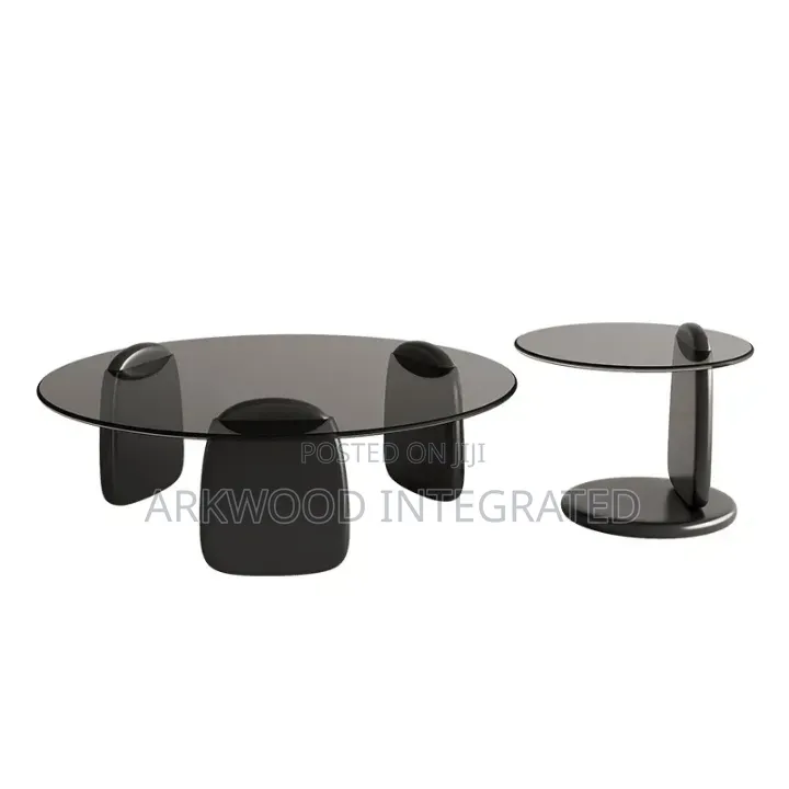 Contemporary Glass Center Table Set