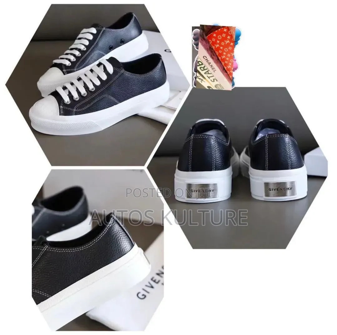 *Givenchy Logo Urban_flat Snks•* *Black Flipped Logo Paris*