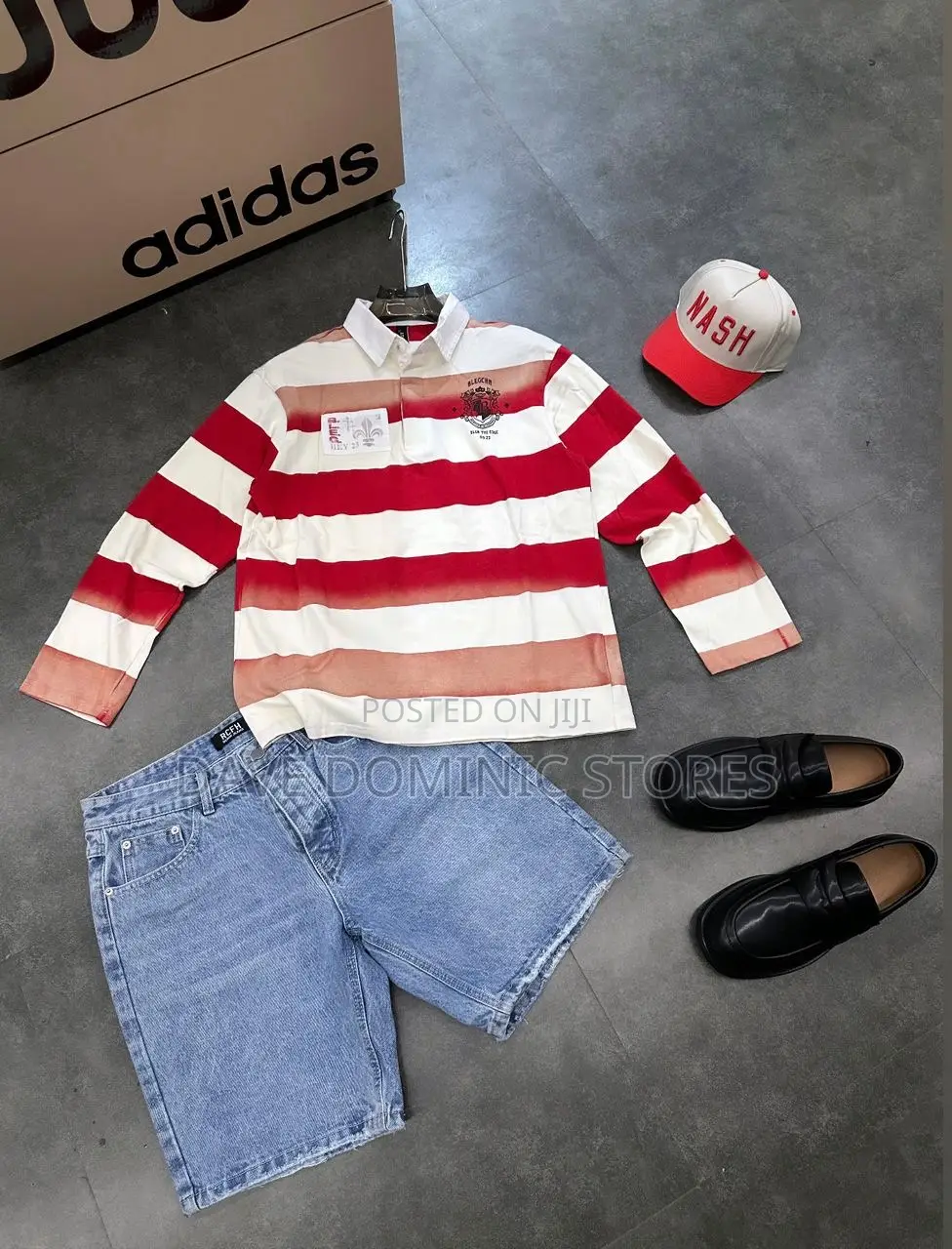 Sweet Top+Denim Short+Face Cap+Loafers (Combo); Available Now