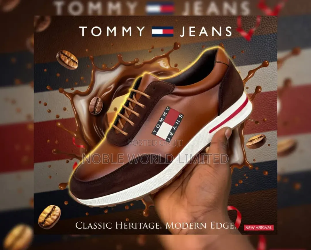 Tommy Jeans Black/Brown Lace Up Shoes Oso 7j