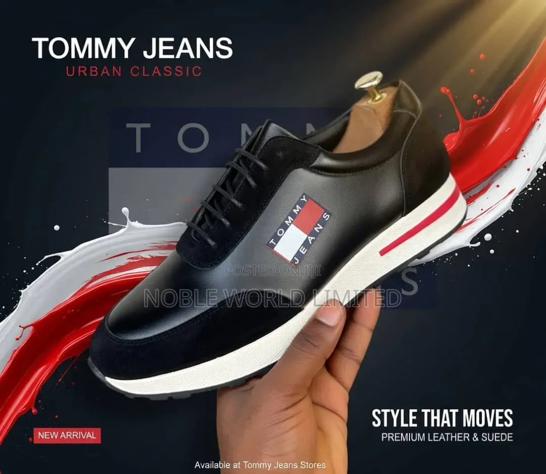 Tommy Jeans Black/Brown Lace Up Shoes Oso 7j