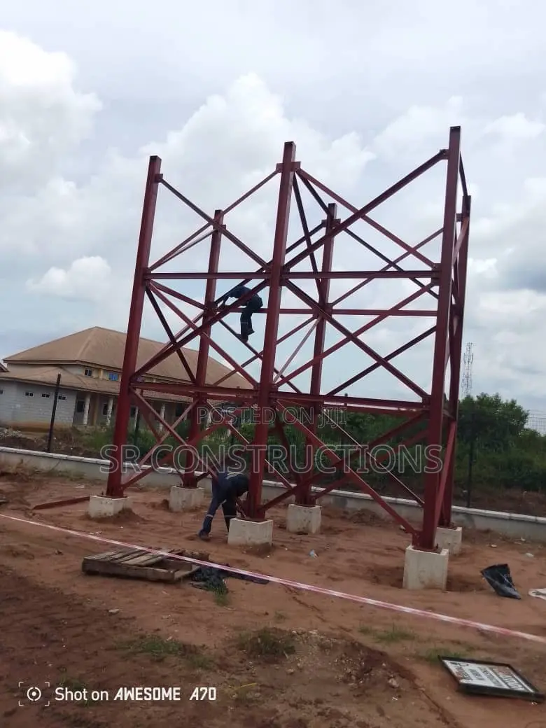 Structural Steel Water Tank Stand Construction Fabrication
