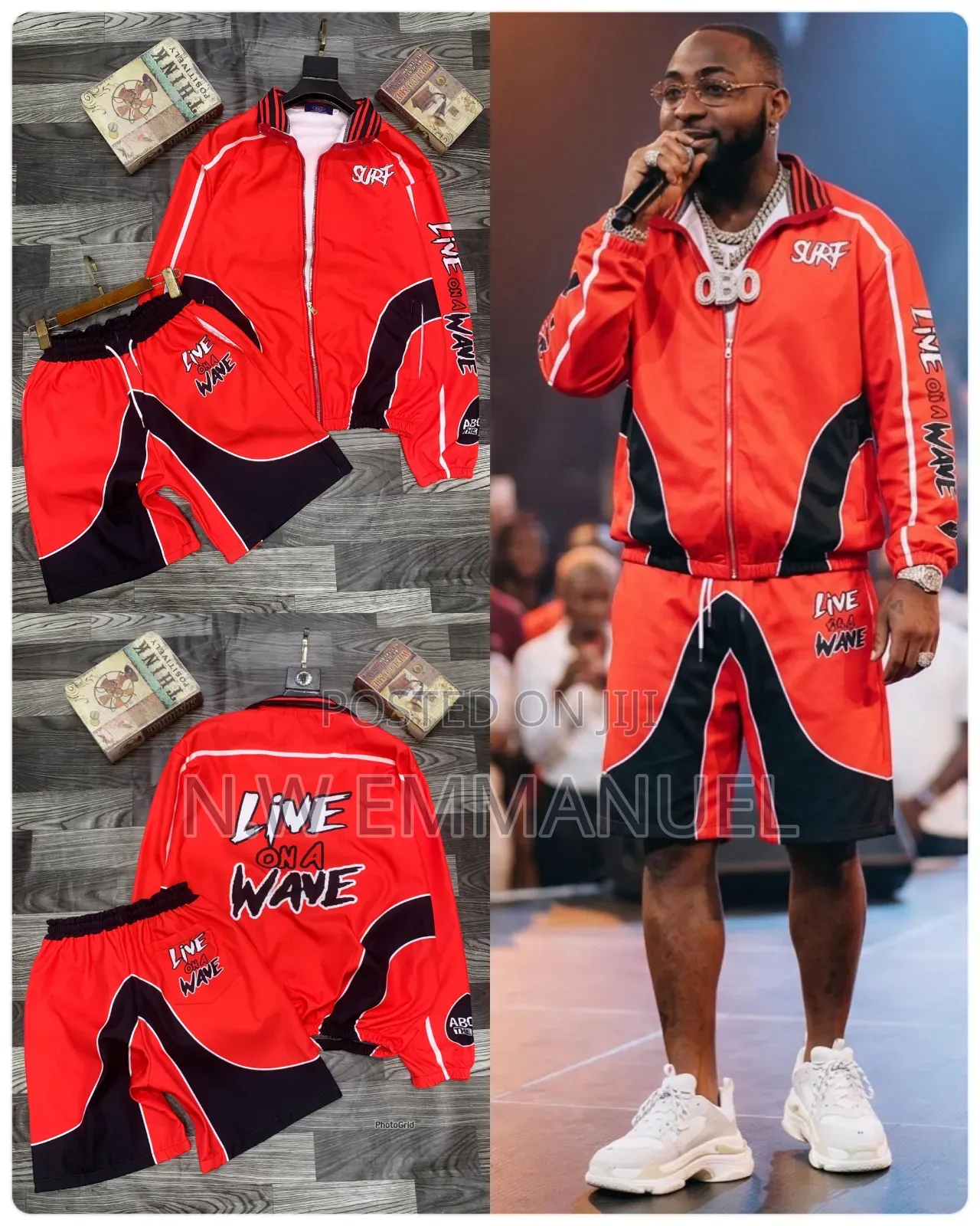 Adidas Red Tracksuit Set – Stylish 2-Piece Outfit