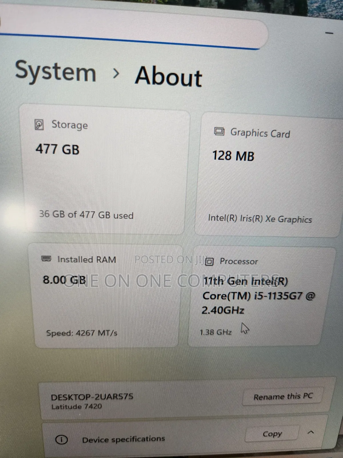 Laptop Dell Latitude 7420 8GB Intel Core i5 SSD 256GB