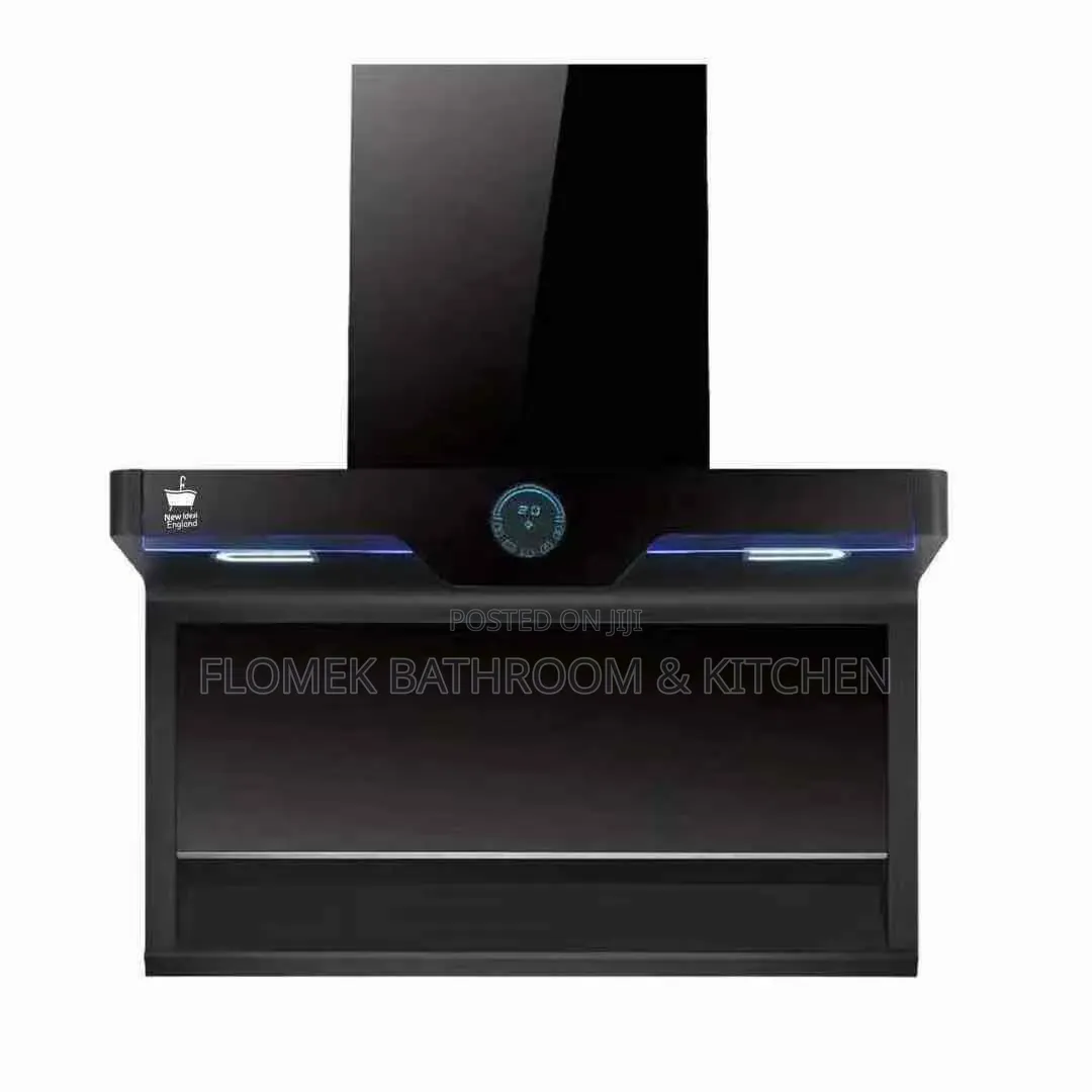 New Idea England Luxury Kitchen Hood / Extractor Fan - Black Glass