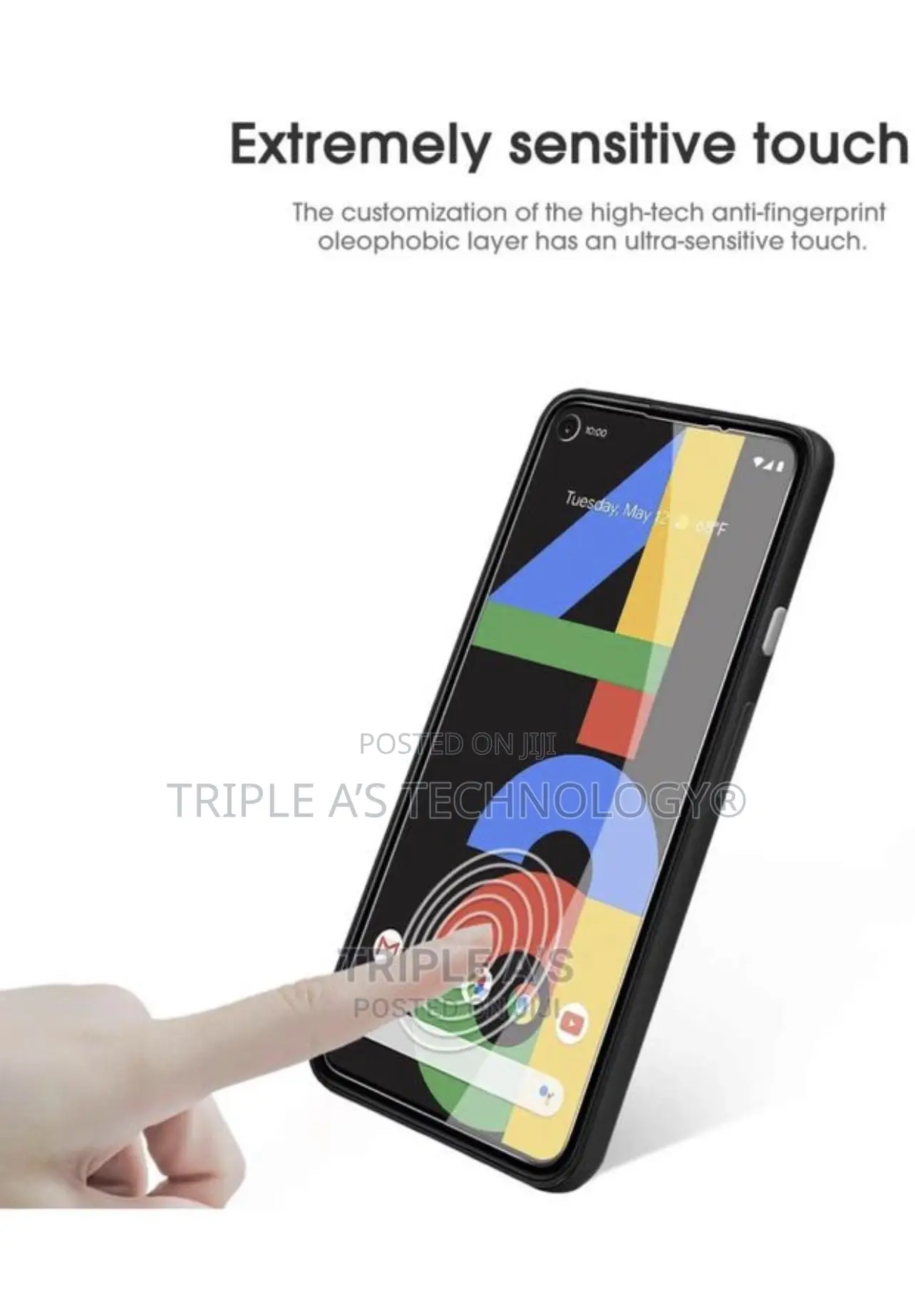 Google Pixel 4a Screen Tempered Glass, 9h Hardness 2.5d Screen Guard
