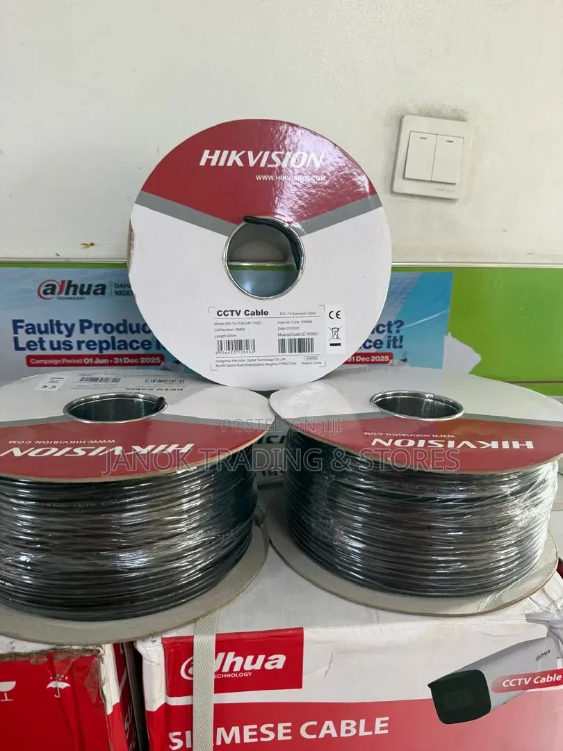200m Length Hikvision Rg59 Coaxial Cable Reels for CCTV Installations