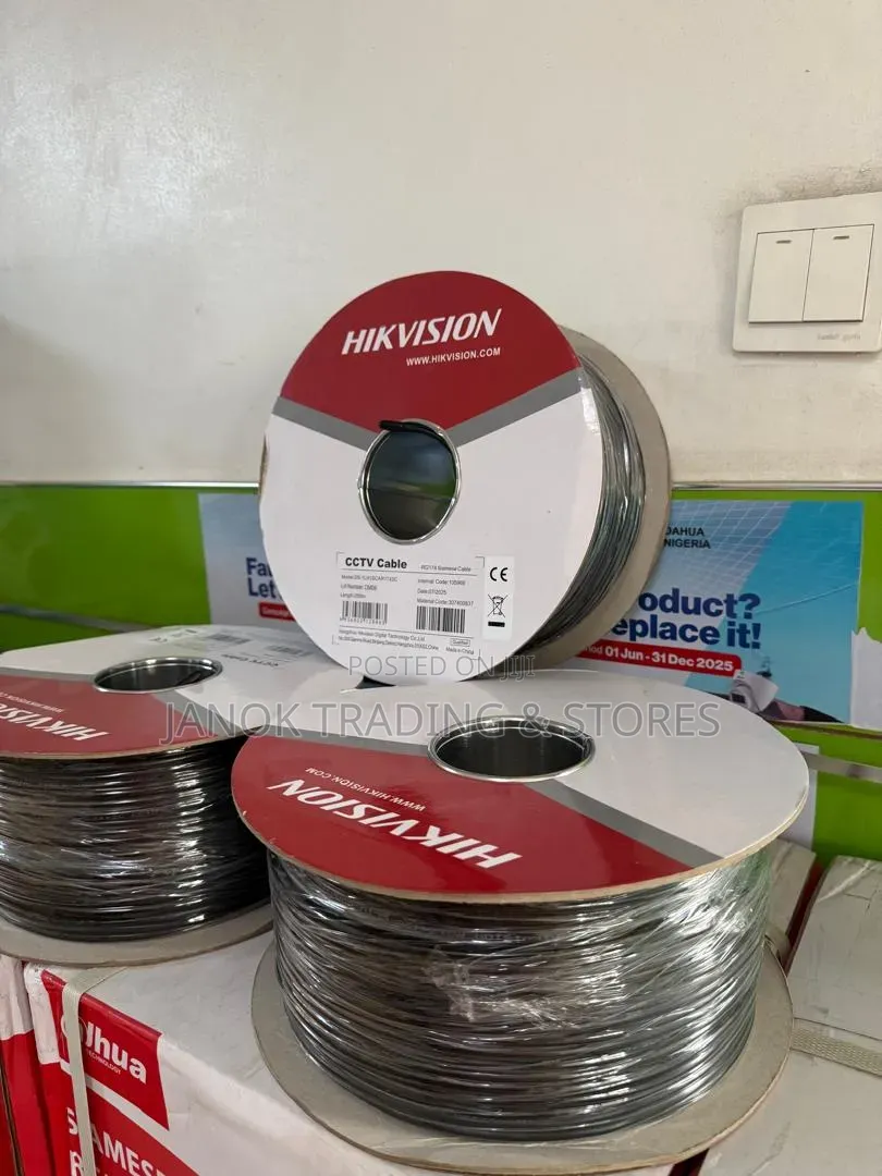 200m Length Hikvision Rg59 Coaxial Cable Reels for CCTV Installations