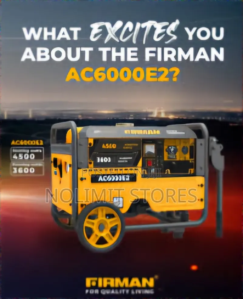 Firman 4.5kva Key Starter Generator With Timer Ac Master - Ac6000e2