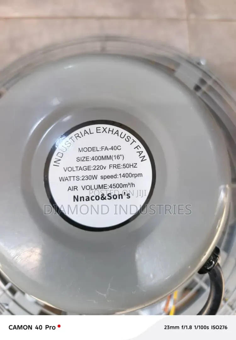Industrial Extractor Fan 400mm 16 Inch, 230v, 220v