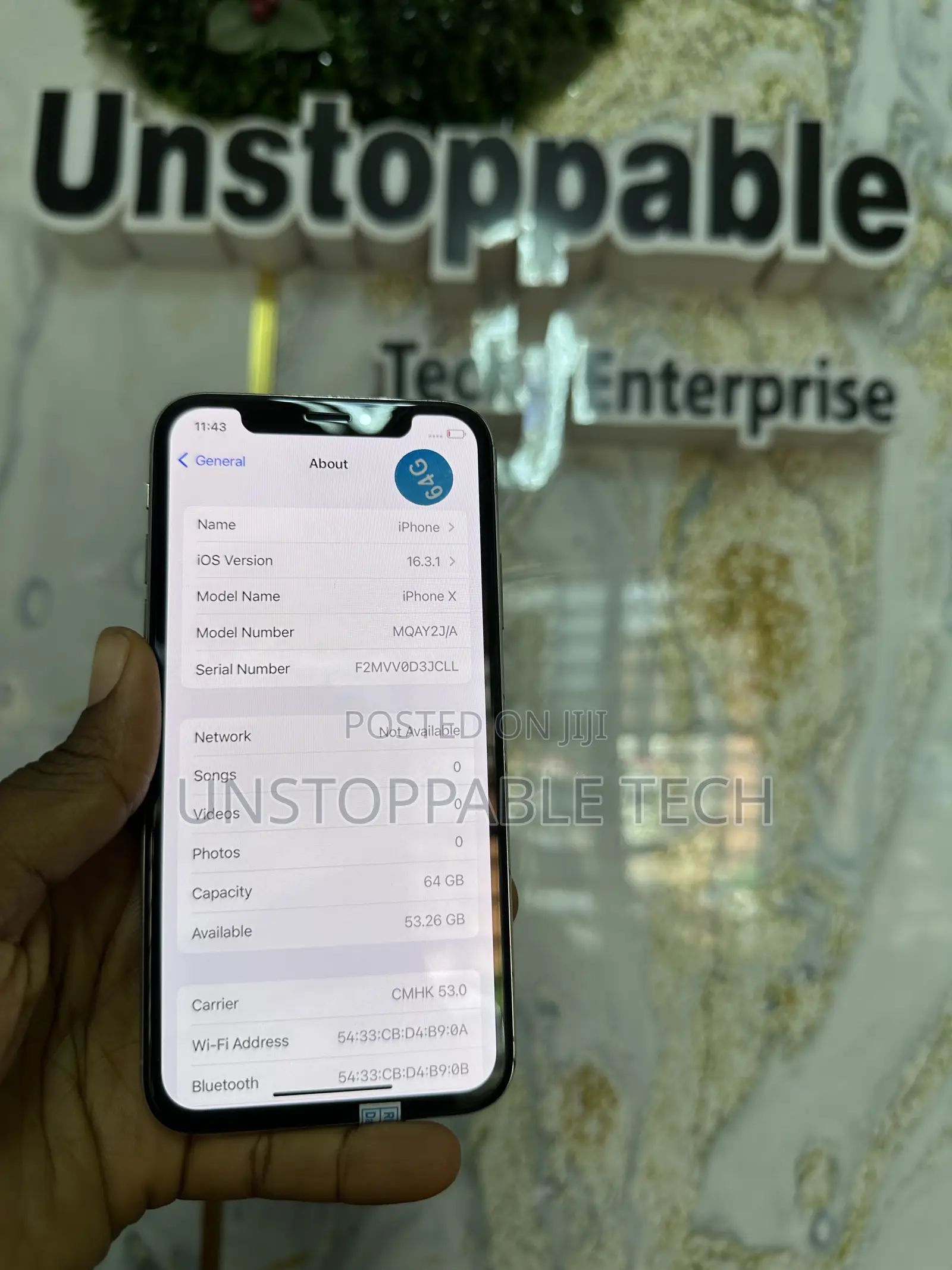 Apple iPhone X 64 GB Silver