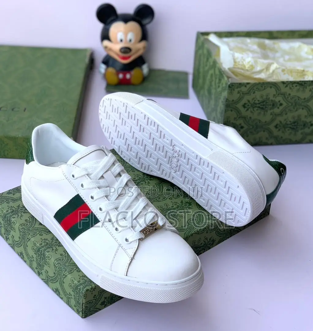 Original Gucci White Luxury Sneakers